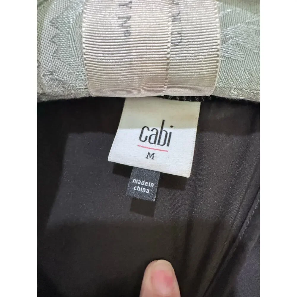 CAbi #3728 Gray Glen Plaid Career Bond Double Breasted Blazer Jacket Size M